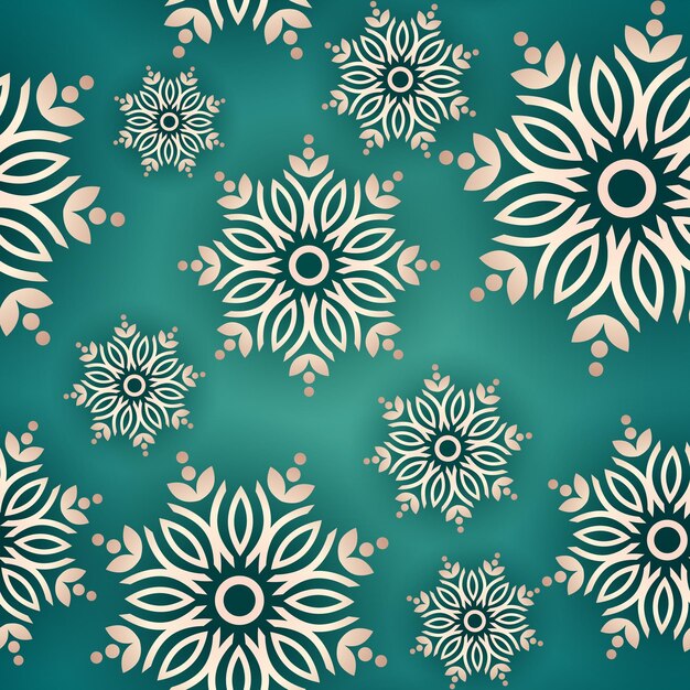 Patrón sin costuras de copo de nieve Patrón de nieve con copos de nieve Fondo festivo de Navidad y año nuevo Ilustración de stock vectorial de invierno