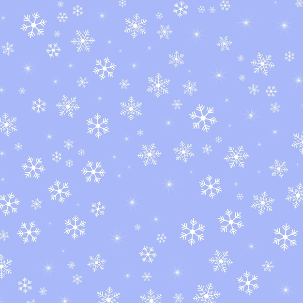El patrón sin costuras de copos de nieve Decoración de fondo de copo de nieve vectorial para Navidad