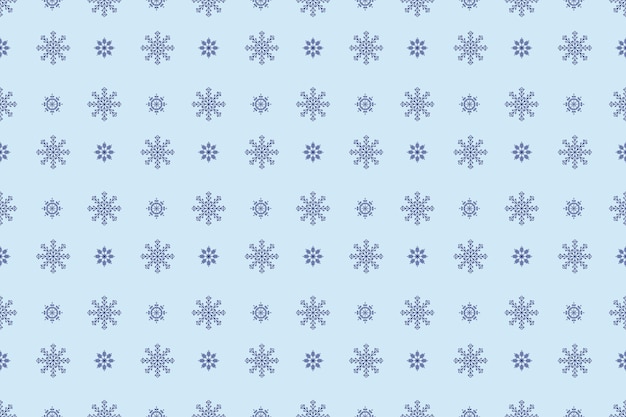 Patrón sin costuras con copos de nieve fondo azul ilustración vectorial del patrón navideño