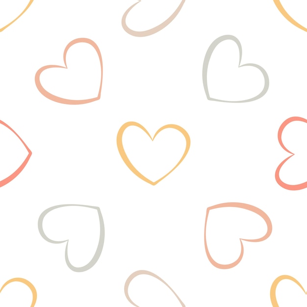 Patrón sin costuras de corazón. Fondo del día de San Valentín.