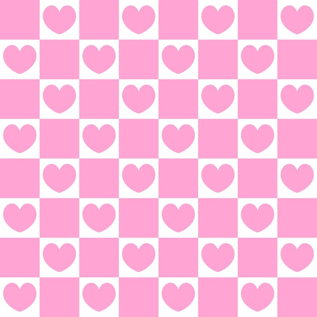 Patrón sin costuras con corazones rosados