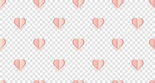 Patrón sin costuras con corazones rosas papel tapiz de corazones patrón de textura sin costuras de corazones rosados lindos patrón sin costuras lindo ilustración vectorial