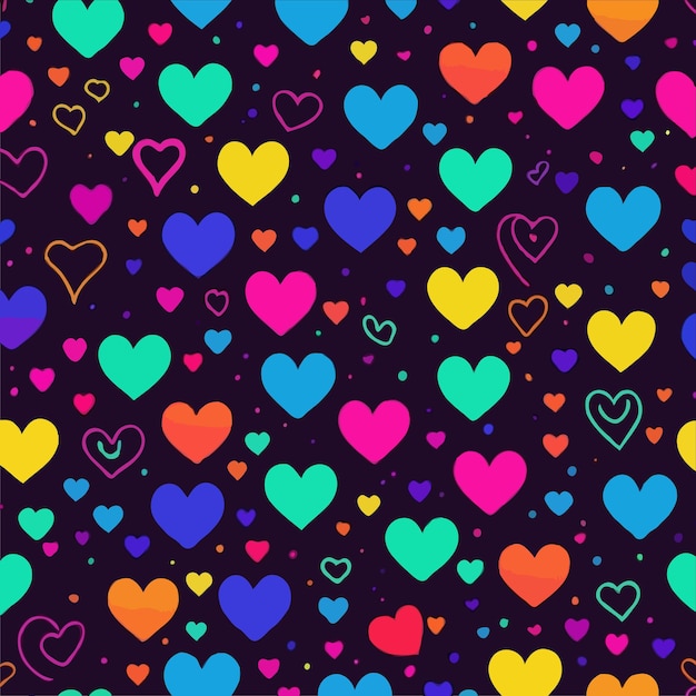 patrón sin costuras con corazones
