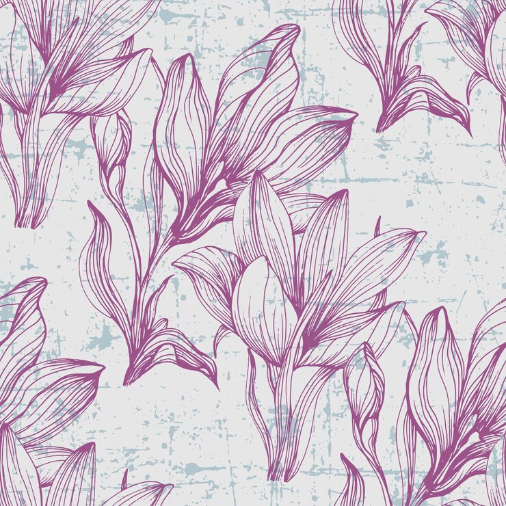 Vector patrón sin costuras con crocus