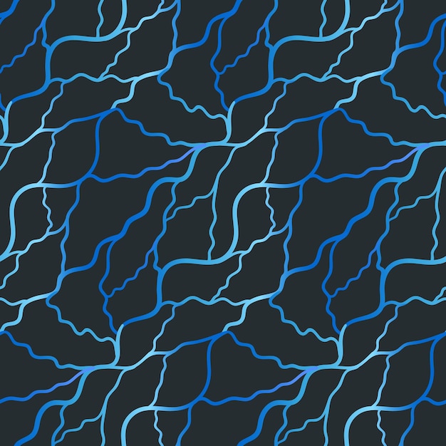 Patrón sin costuras con cuadrícula azul irregular abstracta