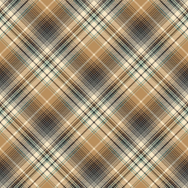 Patrón sin costuras cuadros abstracto beige