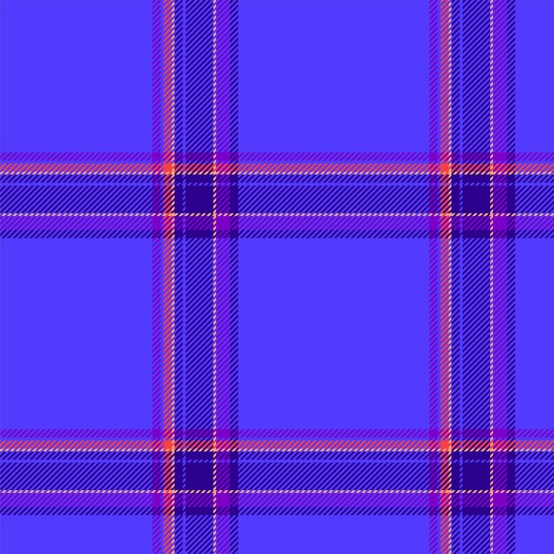Patrón sin costuras a cuadros en azul Compruebe la textura de la tela Diseño de impresión textil vectorial