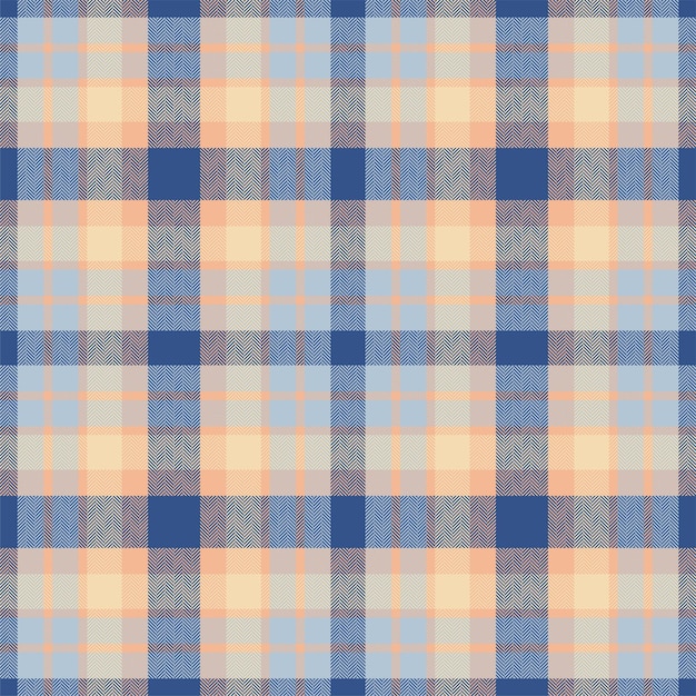 Patrón sin costuras a cuadros en azul Compruebe la textura de la tela Estampado textil vectorial
