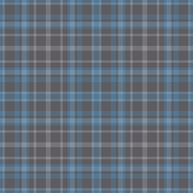 Patrón sin costuras a cuadros en azul Compruebe la textura de la tela Estampado textil vectorial