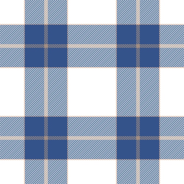 Patrón sin costuras a cuadros en azul Compruebe la textura de la tela Estampado textil vectorial