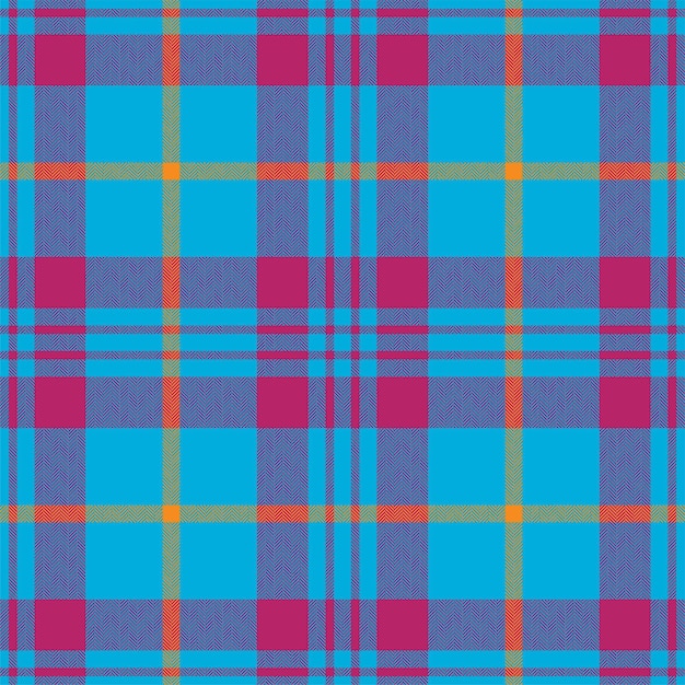 Patrón sin costuras a cuadros en azul Compruebe la textura de la tela Estampado textil vectorial