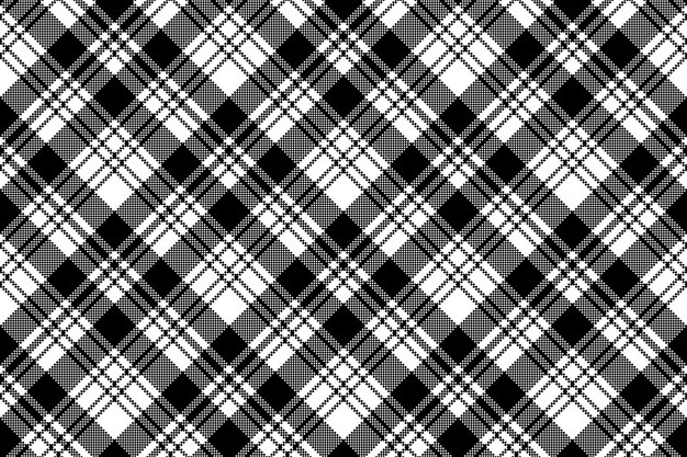 Patrón sin costuras a cuadros blanco negro pixel