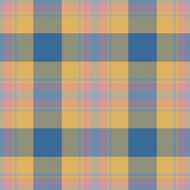 Patrón sin costuras en cuadros Compruebe la textura de la tela Impresión textil vectorial
