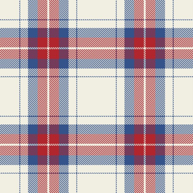 Patrón sin costuras a cuadros en rojo Compruebe la textura de la tela Estampado textil vectorial