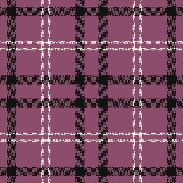 Patrón sin costuras de cuadros en rosa Compruebe la textura de la tela Diseño de impresión textil vectorial