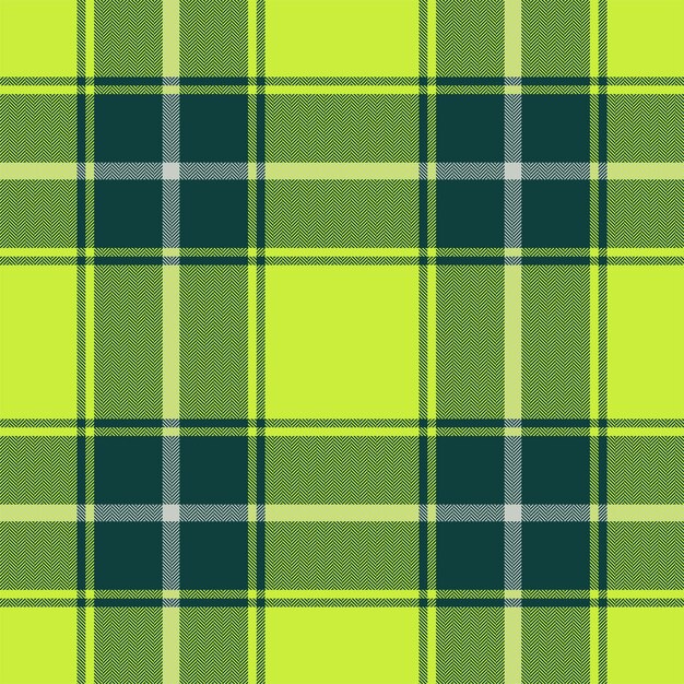 Patrón sin costuras a cuadros en verde Textura de tela de cuadros Estampado textil vectorial