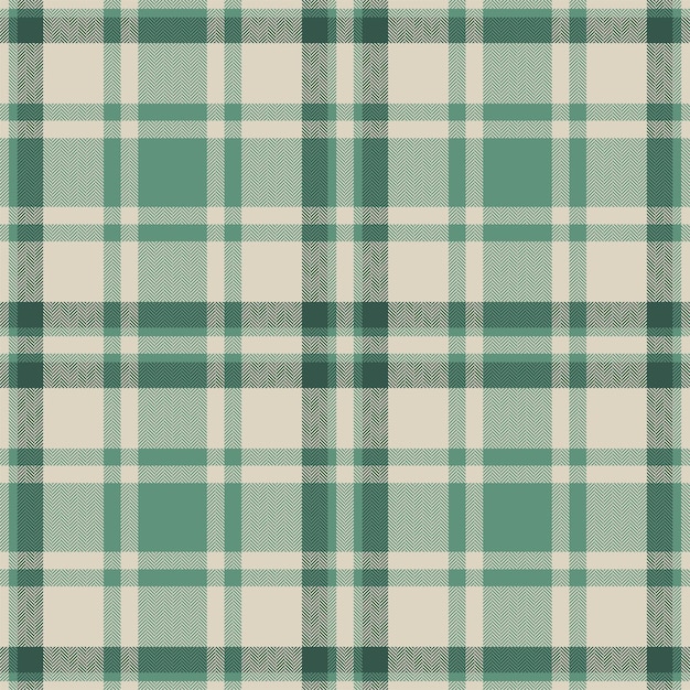 Patrón sin costuras a cuadros en verde Textura de tela de cuadros Estampado textil vectorial