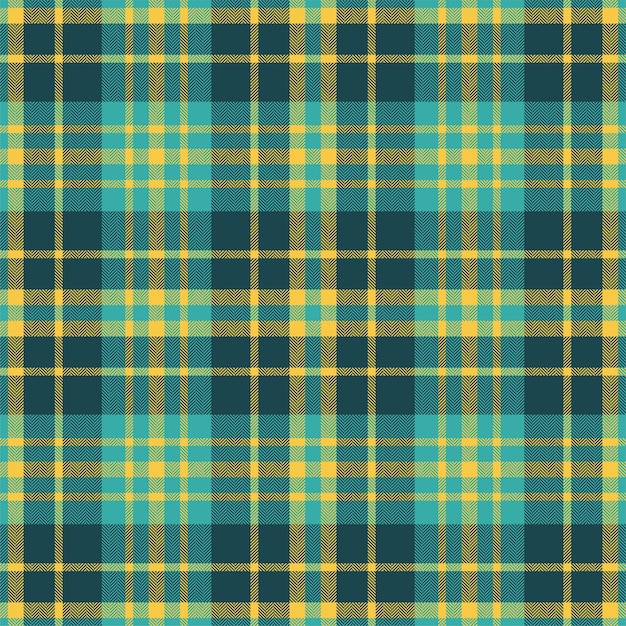 Patrón sin costuras a cuadros en verde Textura de tela de cuadros Estampado textil vectorial