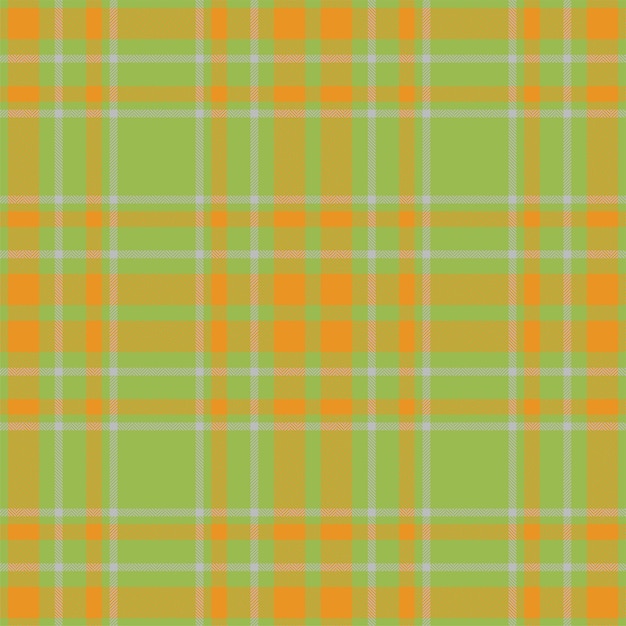 Patrón sin costuras a cuadros en verde Textura de tela de cuadros Estampado textil vectorial