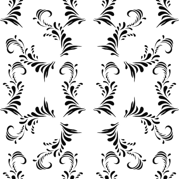 Vector patrón sin costuras de damasco patrón floral de vector de damasco con arabesco textura de tela de vector transparente elegante floral