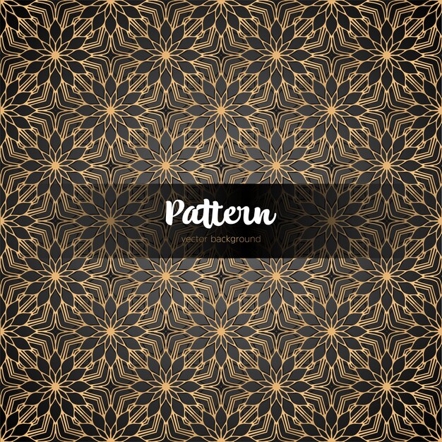 Patrón sin costuras decorativo islámico dorado.