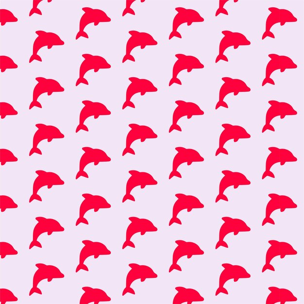 Patrón sin costuras de delfines Imagen divertida para decorar Imagen vectorial