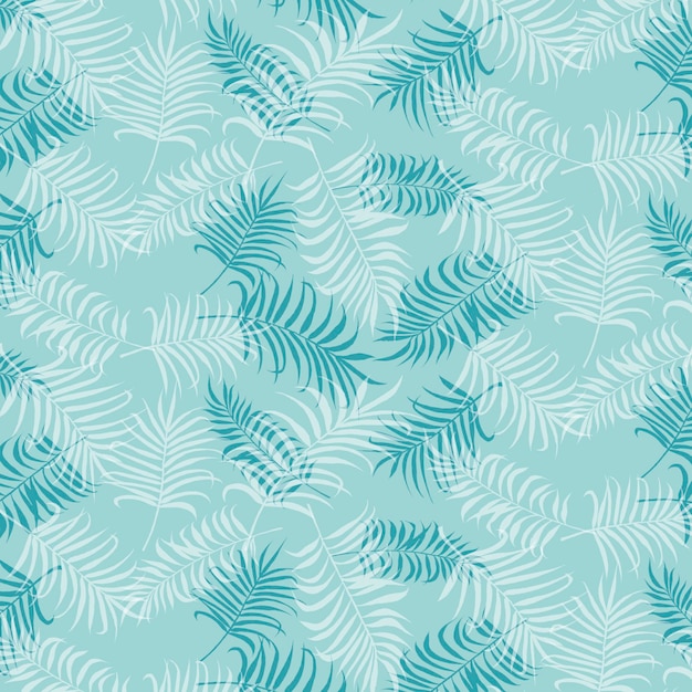 Patrón sin costuras Diferentes formas de hojas Elementos naturales tropicales Diseño vectorial