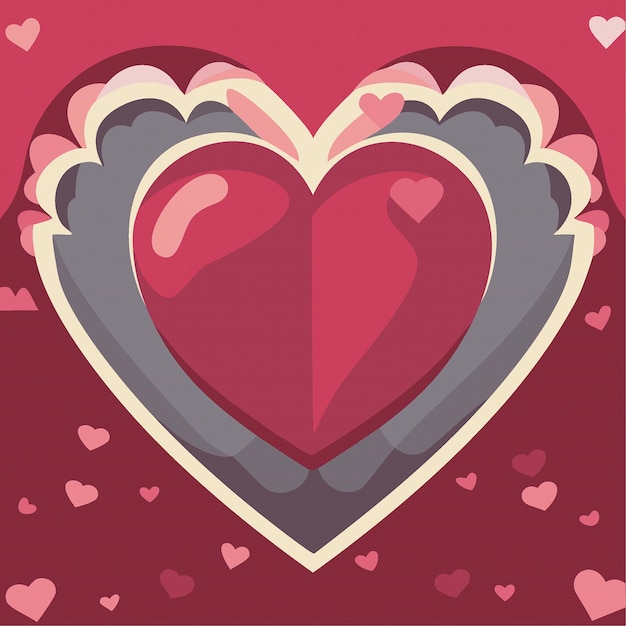 Patrón sin costuras diseño de día de San Valentín con corazón rojo