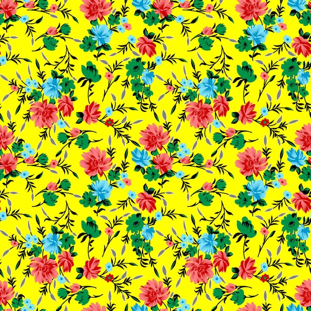 Patrón sin costuras un diseño de fondo de vector floral sobre todo
