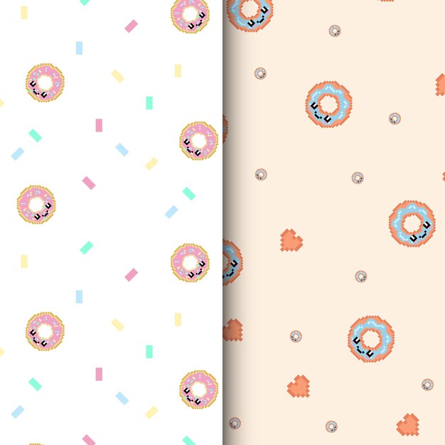 patrón sin costuras con donut vector
