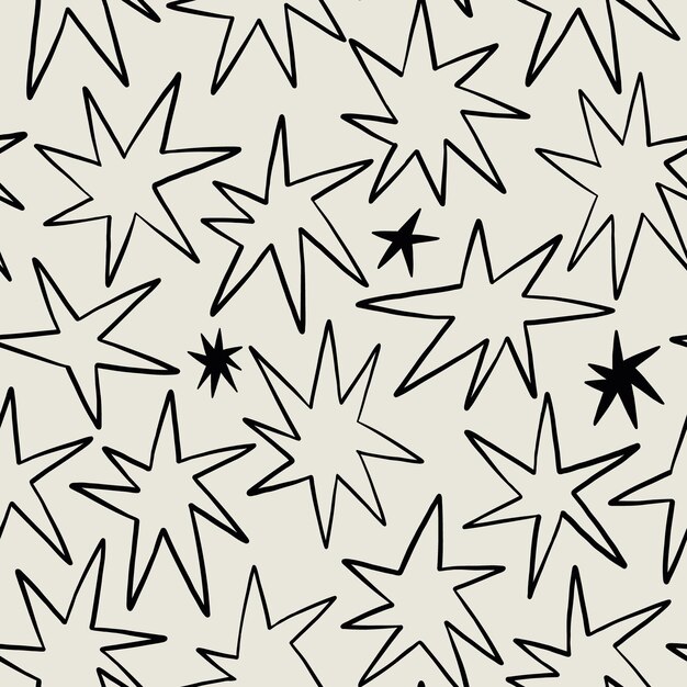 El patrón sin costuras de Doodle Star