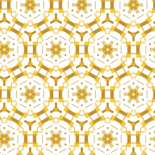 Vector patrón sin costuras dorado y blanco con un patrón dorado