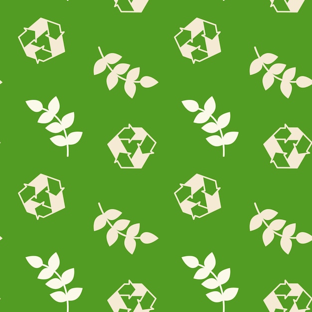 Patrón sin costuras ecológico y ecológico