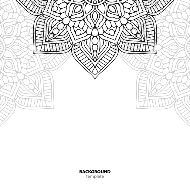 Patrón sin costuras. Elemento decorativo de mandala.