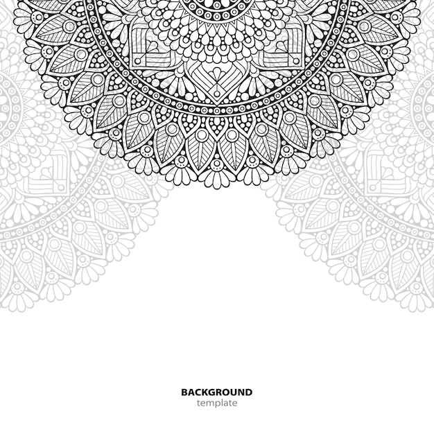 Patrón sin costuras. Elemento decorativo de mandala.
