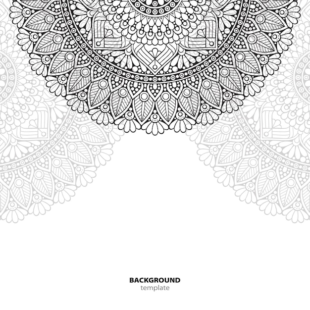 Vector patrón sin costuras. elemento decorativo de mandala.