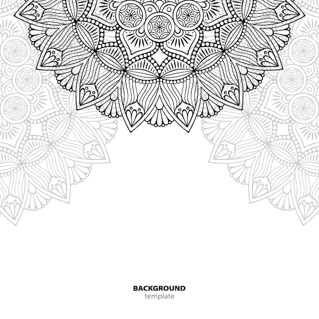 Patrón sin costuras. Elemento decorativo de mandala.