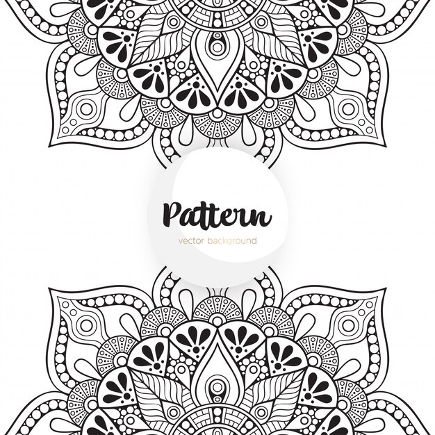 Patrón sin costuras. Elementos decorativos vintage
