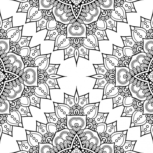 Patrón sin costuras. Elementos decorativos vintage