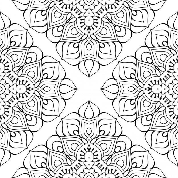 Patrón sin costuras. Elementos decorativos vintage