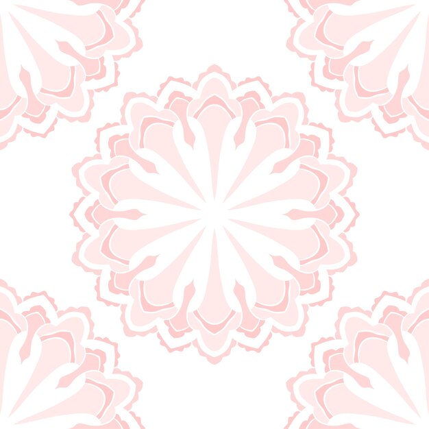 Patrón sin costuras con elementos dibujados a mano a base de hierbas Fondo de mandala floral para texturas web textiles imprime álbum de recortes de papelería