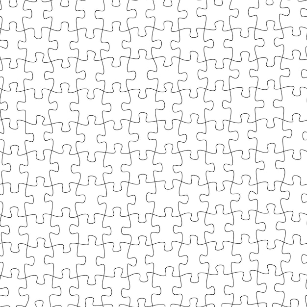 Un patrón sin costuras de elementos de rompecabezas conectados Plantilla de piezas de mosaico vectorial