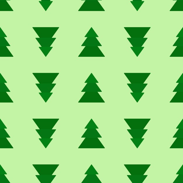 Patrón sin costuras para embalaje de Navidad y Año Nuevo Ilustración vectorial Fondo sin costuras con lindos abetos Iconos de celebración para el diseño