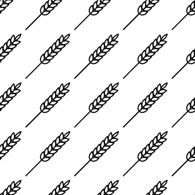 El patrón sin costuras de las espigas de trigo