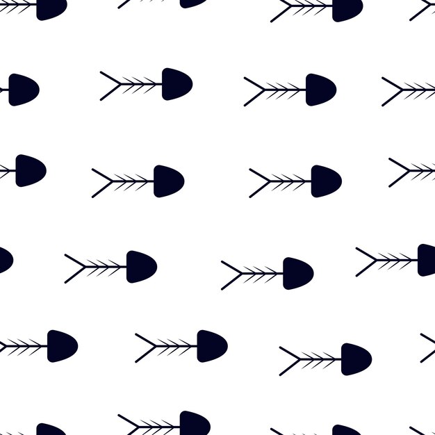 patrón sin costuras con espina de pescado minimalista sobre fondo blanco