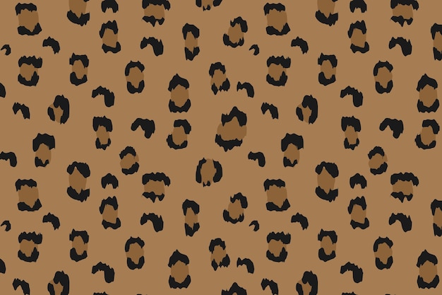 Patrón sin costuras con estampado de leopardo