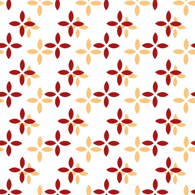 Patrón sin costuras en estilo étnico Ornamento de color rojo