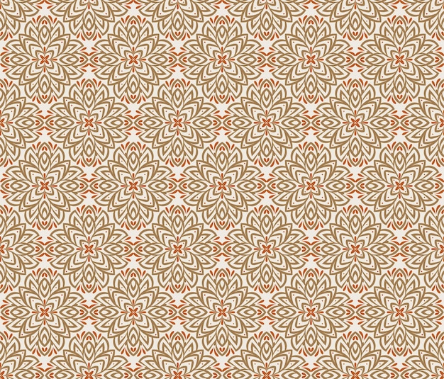 Patrón sin costuras en estilo oriental Patrón de encaje ornamental para tela textil pañuelo de seda sari lino