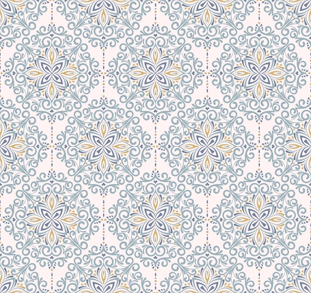 Patrón sin costuras en estilo oriental Patrón de encaje ornamental para tela textil pañuelo de seda sari lino