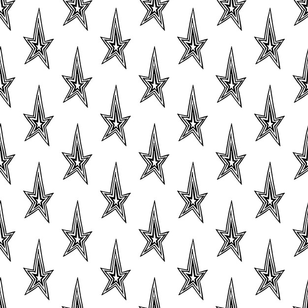 Patrón sin costuras con estrellas bonitas garabateo para papel de embalaje de impresión decorativa tarjetas de felicitación papel tapiz y tela